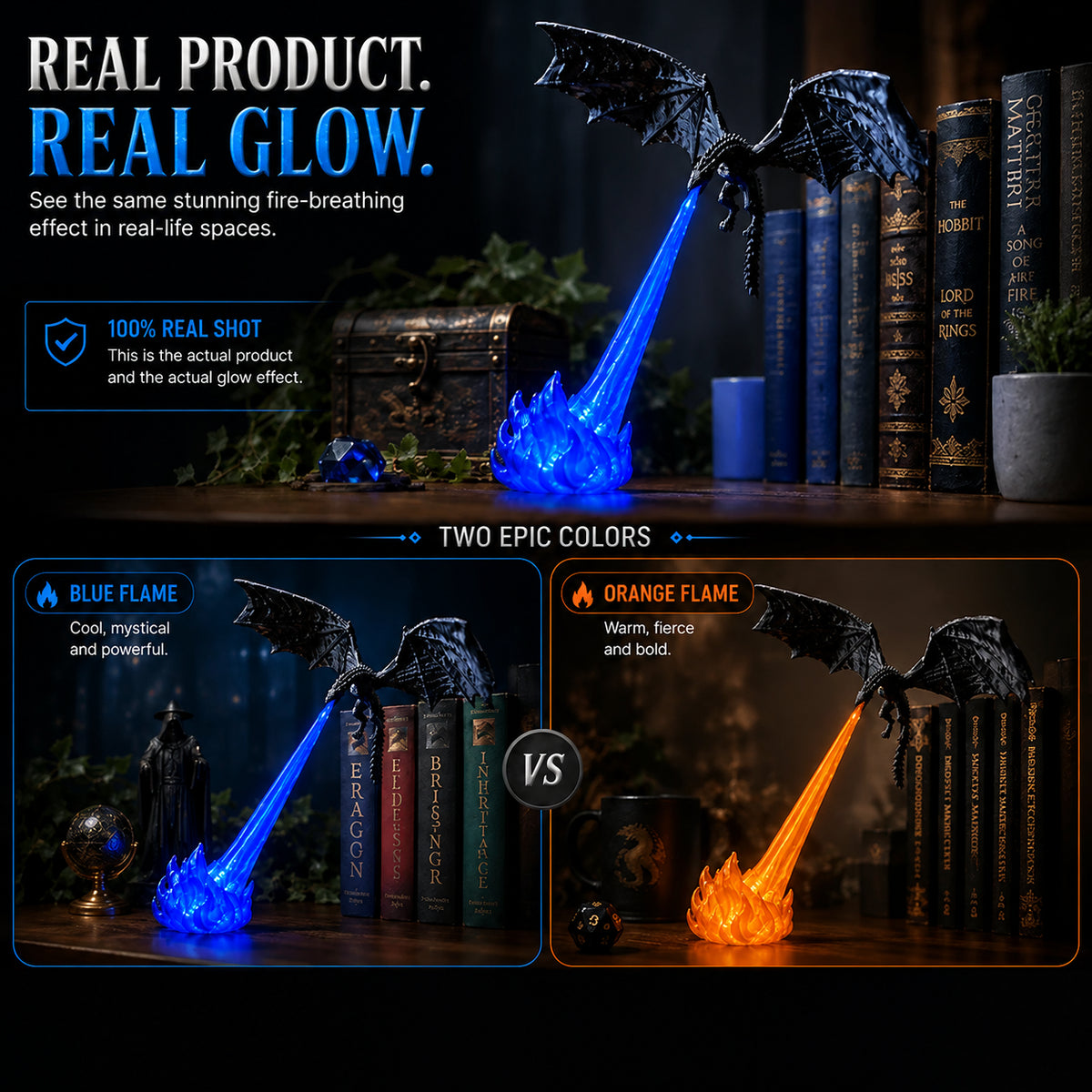 3D Emberwing Fire Breathing Dragon LED Display