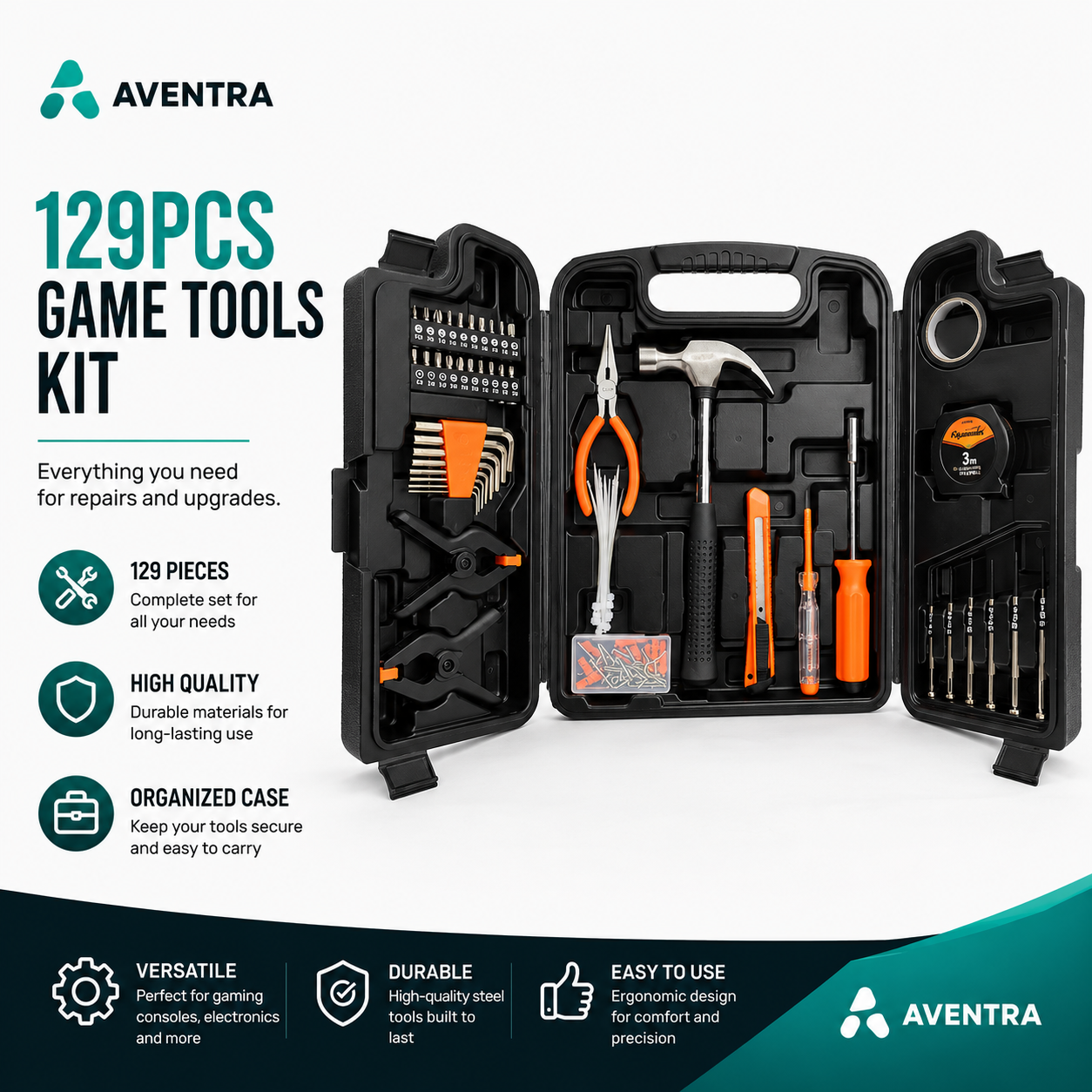 129-Piece Home Repair Tool Kit