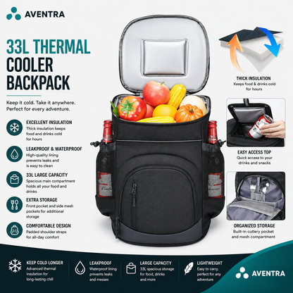 Aventra Chill Waterproof Cooler Backpack