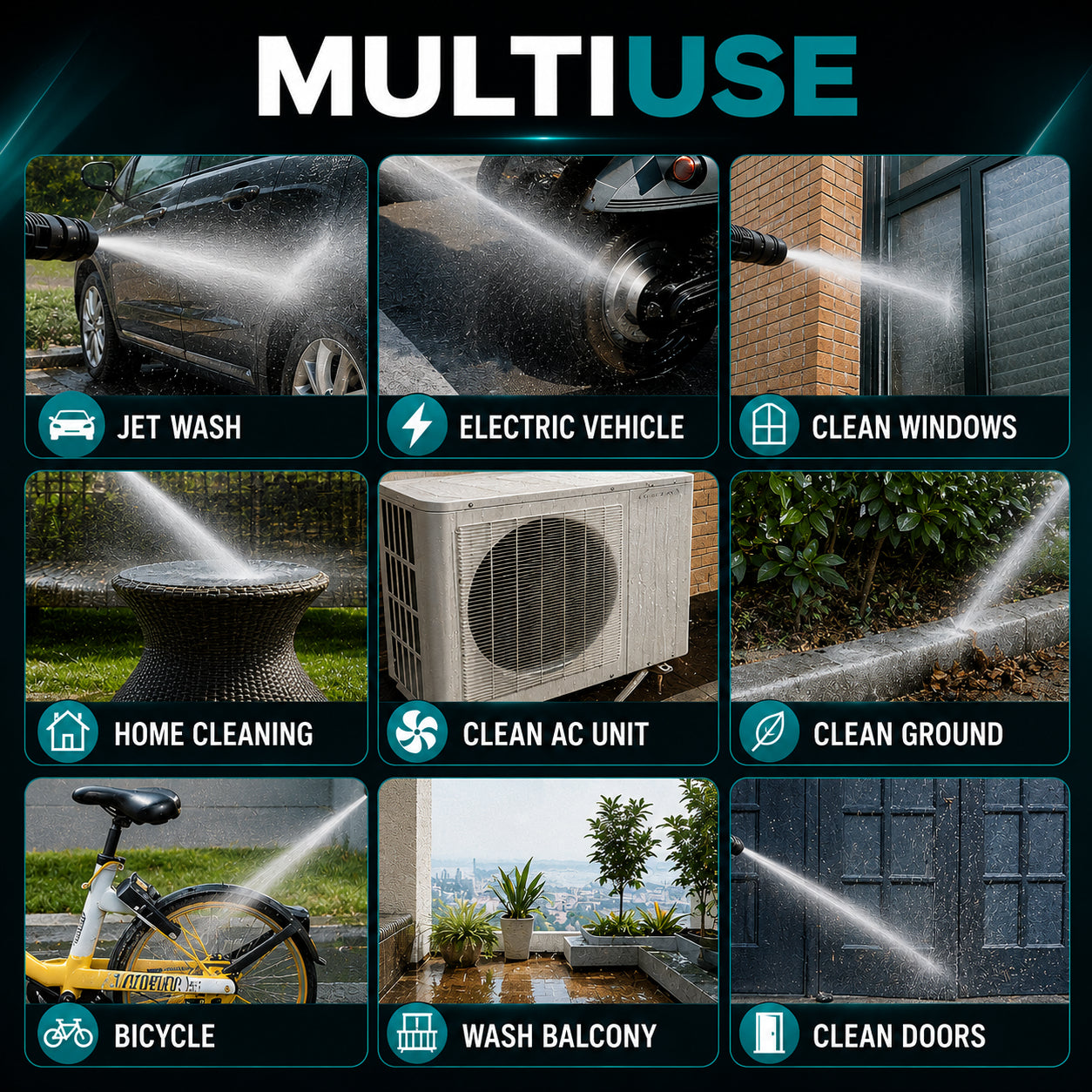 HydroForce pressure washer cleaning outdoor furniture